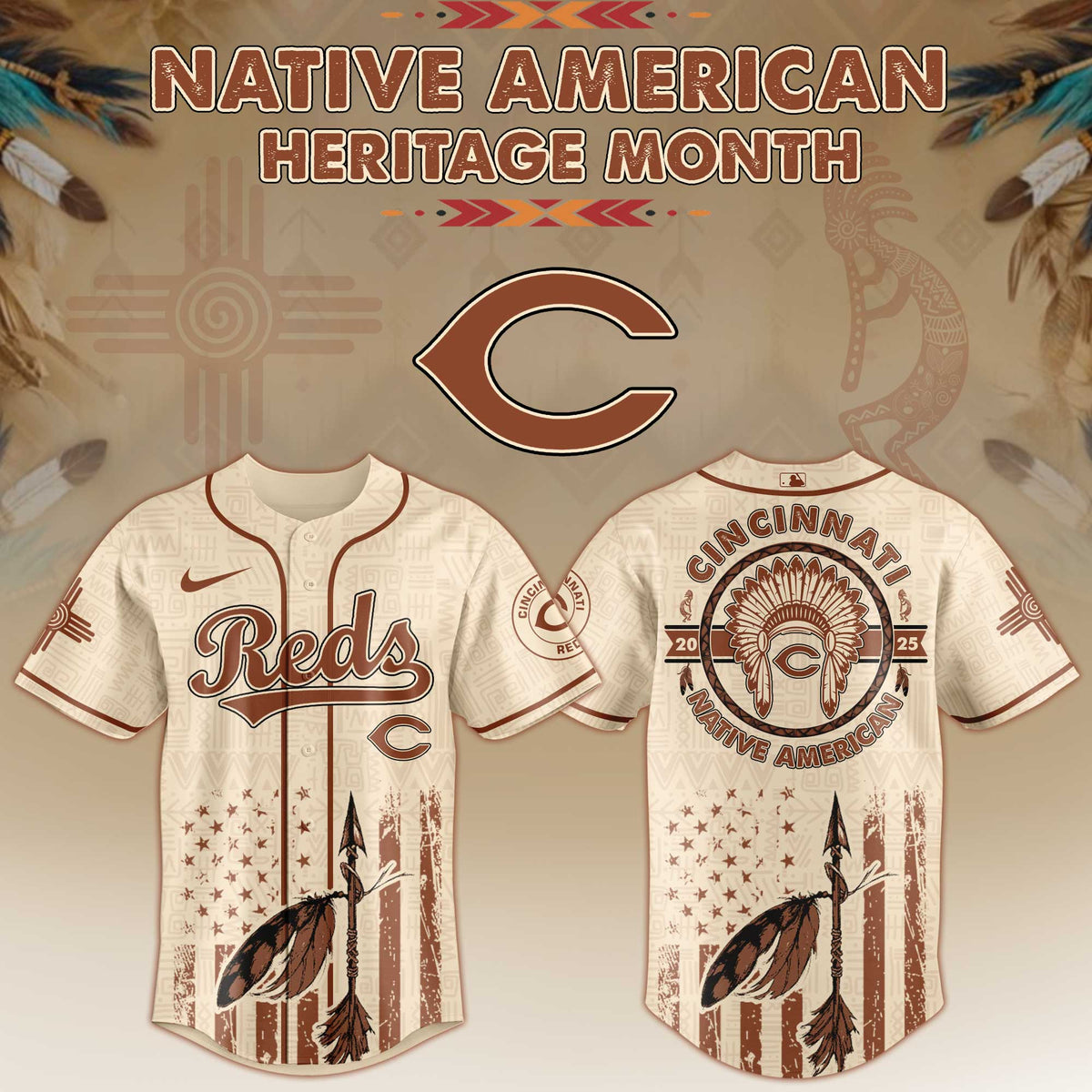 Cincinnati Reds Native American Heritage Month Jersey