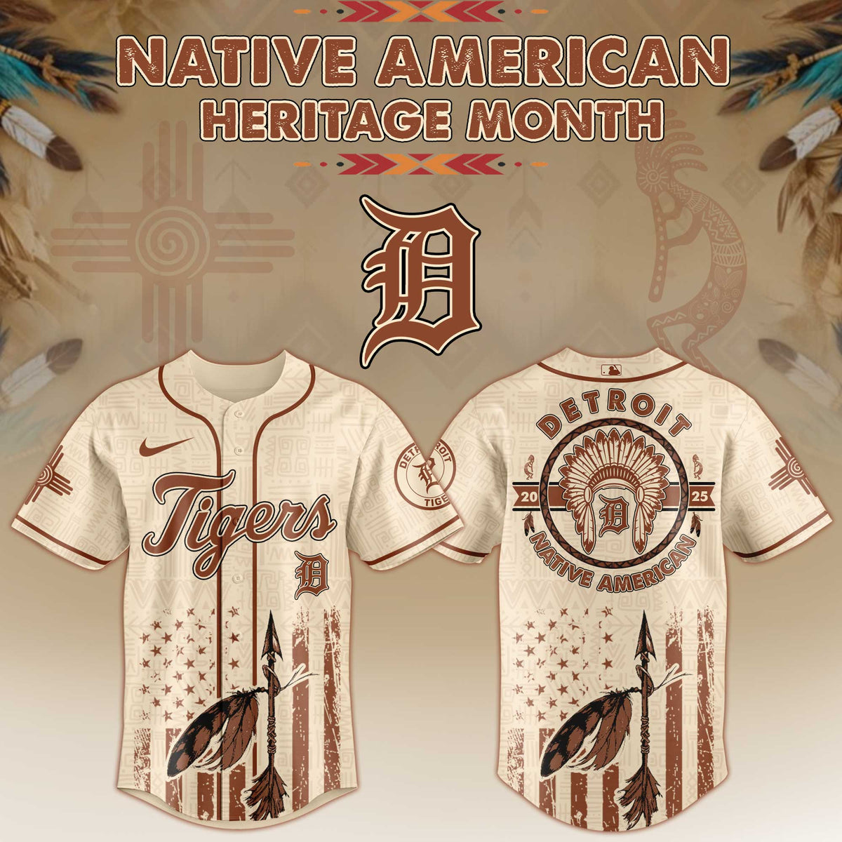 Detroit Tigers Native American Heritage Month Jersey