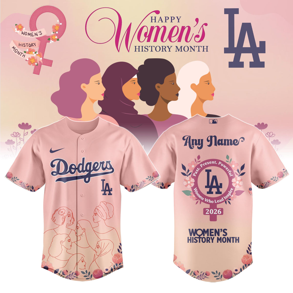 .LAD Dodgers special Women’s History Month Limited Edition Jersey