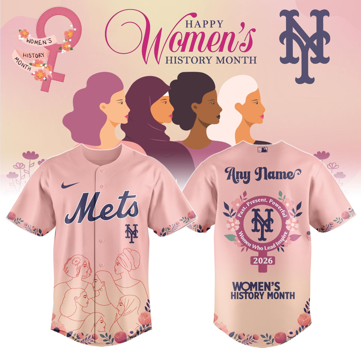 NY Mets special Women’s History Month Limited Edition Jersey