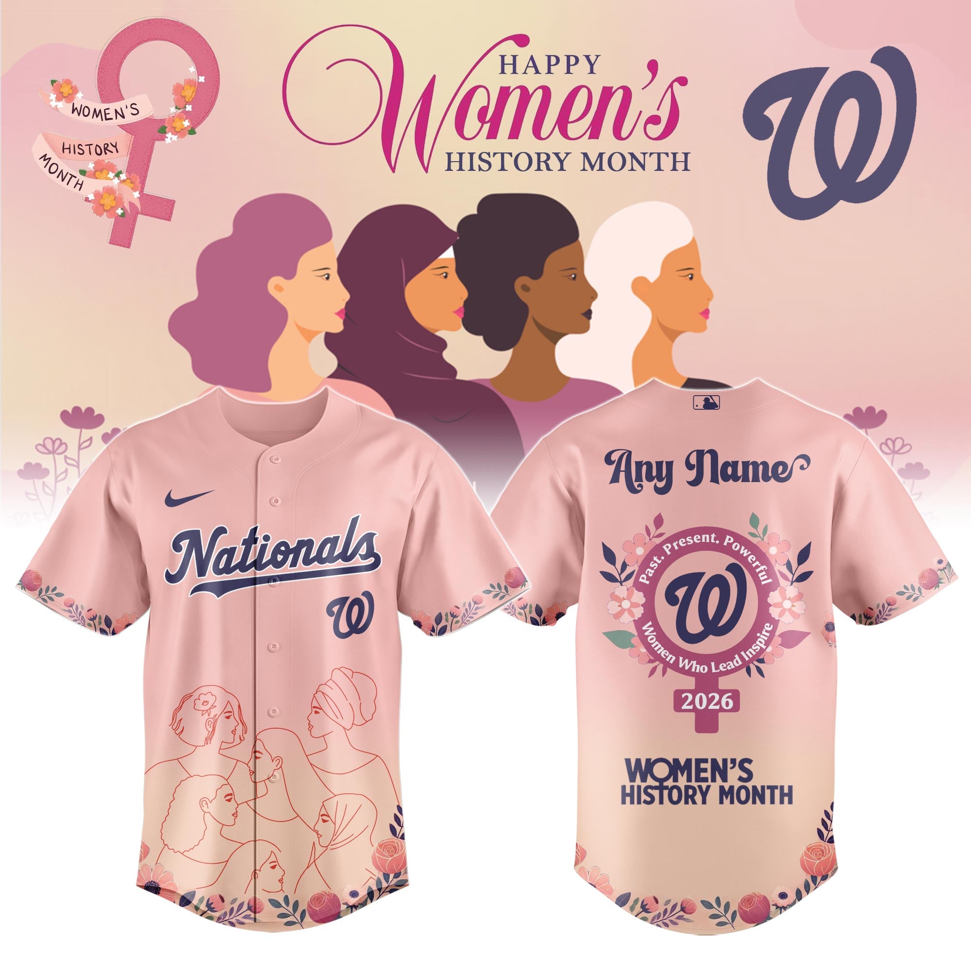 WSH Nationals special Women’s History Month Limited Edition Jersey