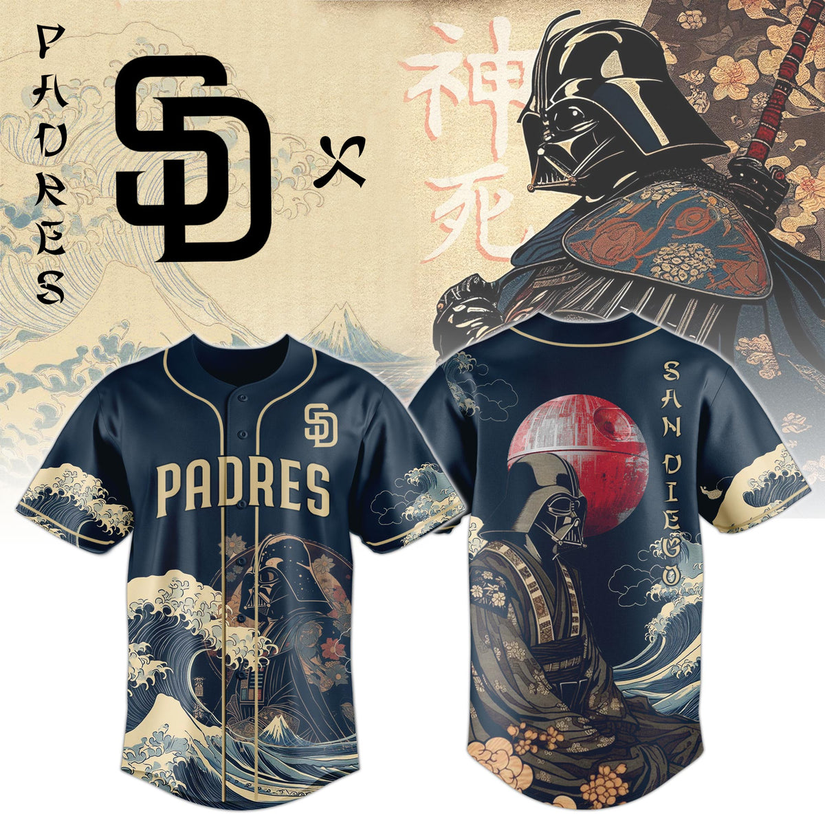 Lord Darth Vader San Diego Padres 2025 Japan Edition Jersey