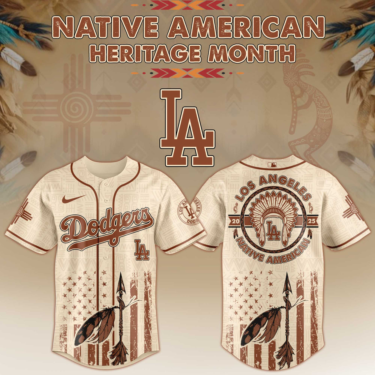 Los Angeles Dodgers Native American Heritage Month Jersey