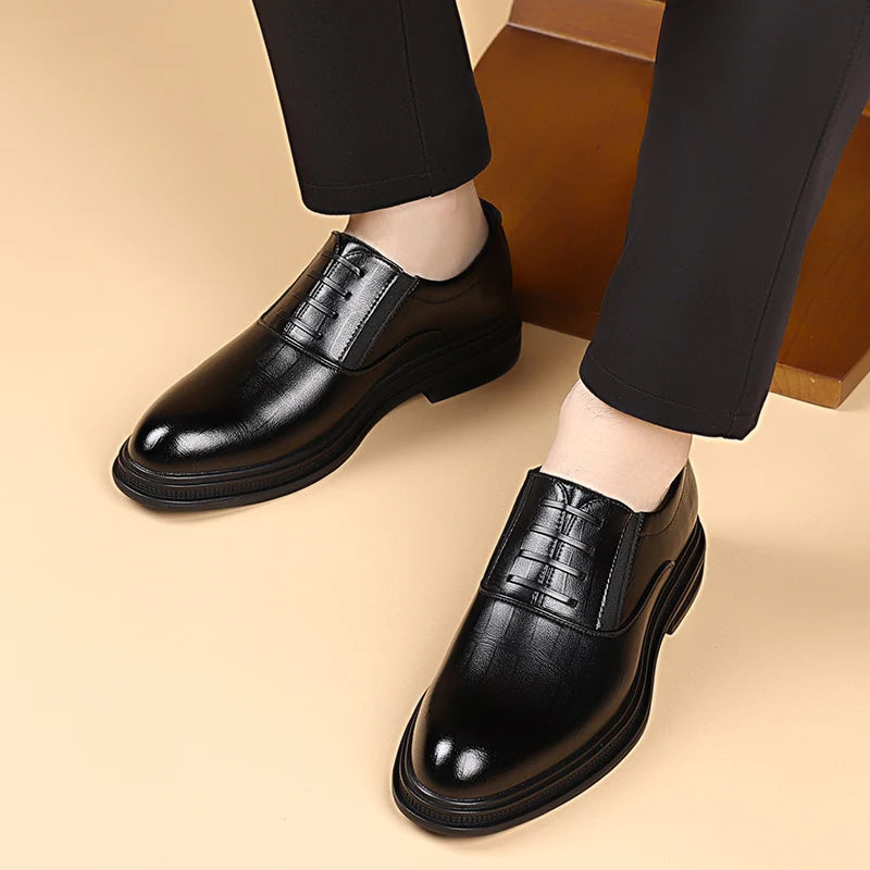 2026 New Men's Banquet and Office Professional Leather Shoes, Size 37-46, Fashionable and Casual Leather Shoes
