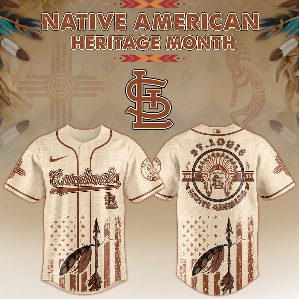 St.Louis Cardinals Native American Heritage Month Jersey