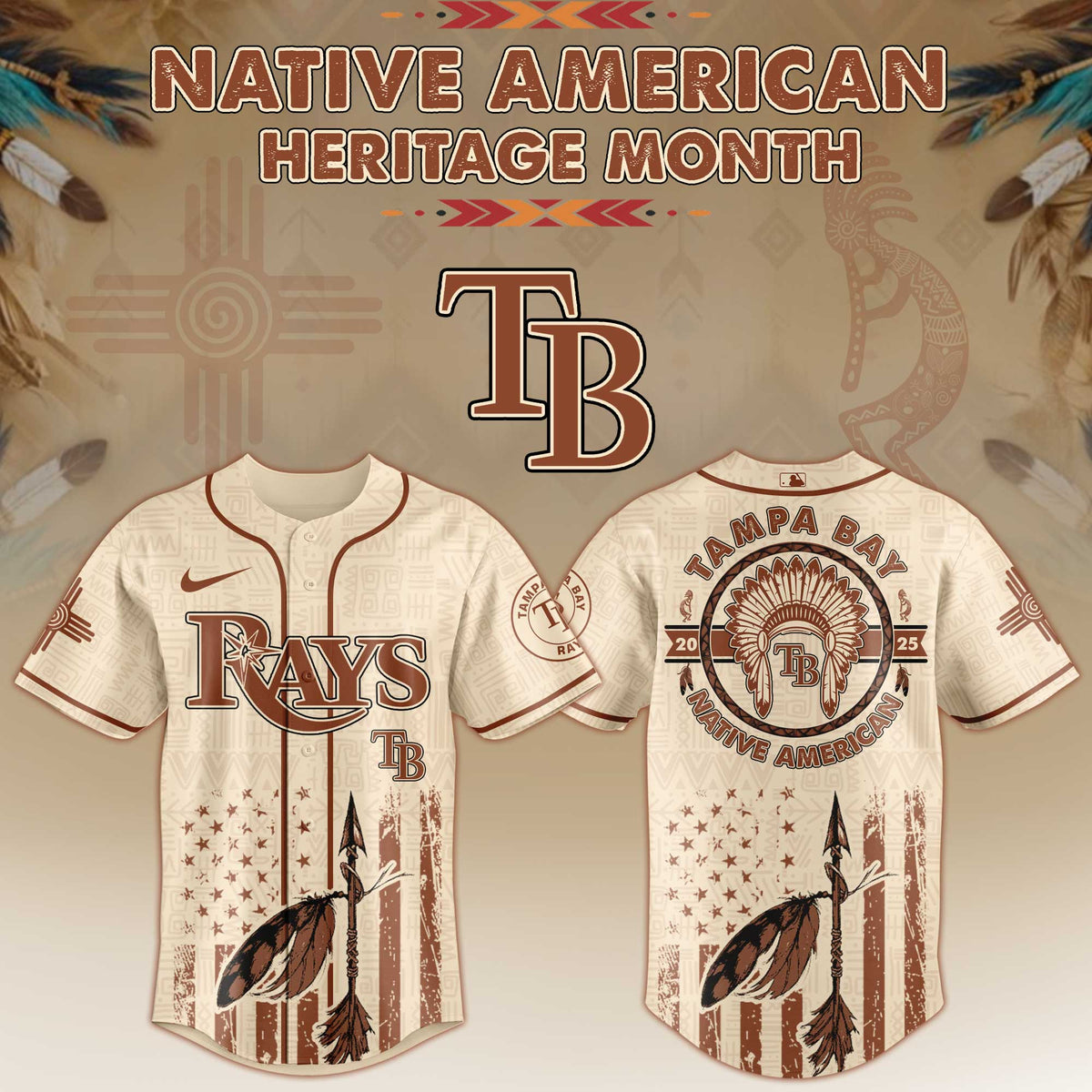 Tampa Bay Rays Native American Heritage Month Jersey