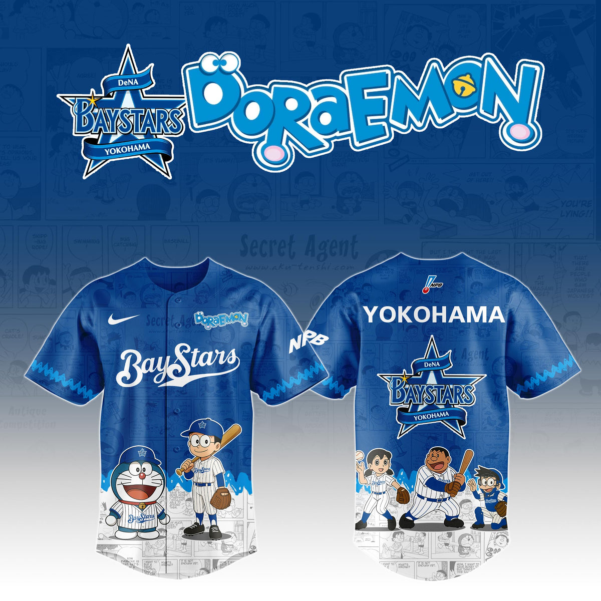 Yokohama Baystars Doraemon Special Edition Jersey