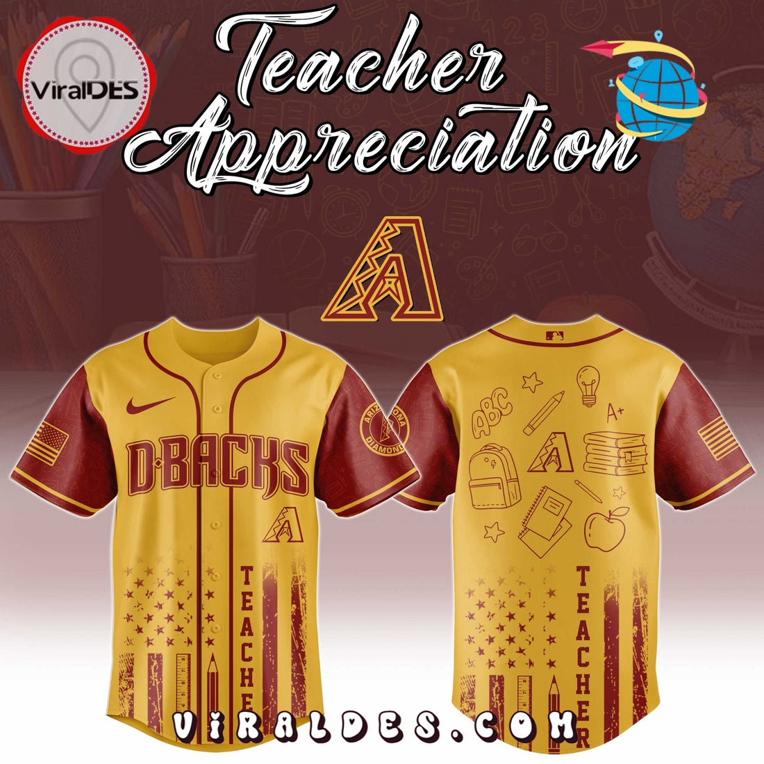 Arizona Diamondbacks MLB x Teacher Appreciation Day Jersey