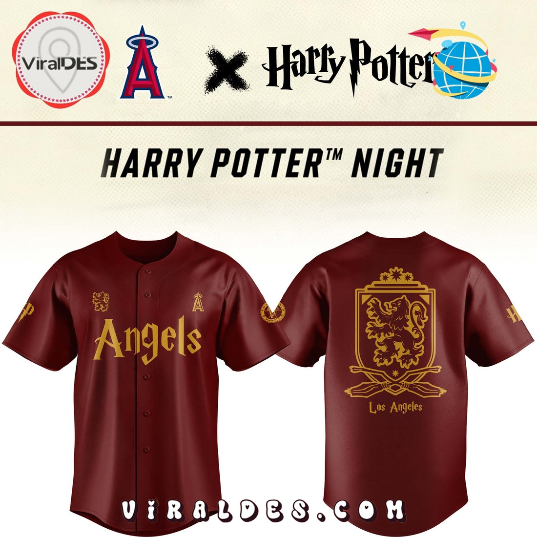 LA Angels Harry Potter Night Limited Edition Jersey