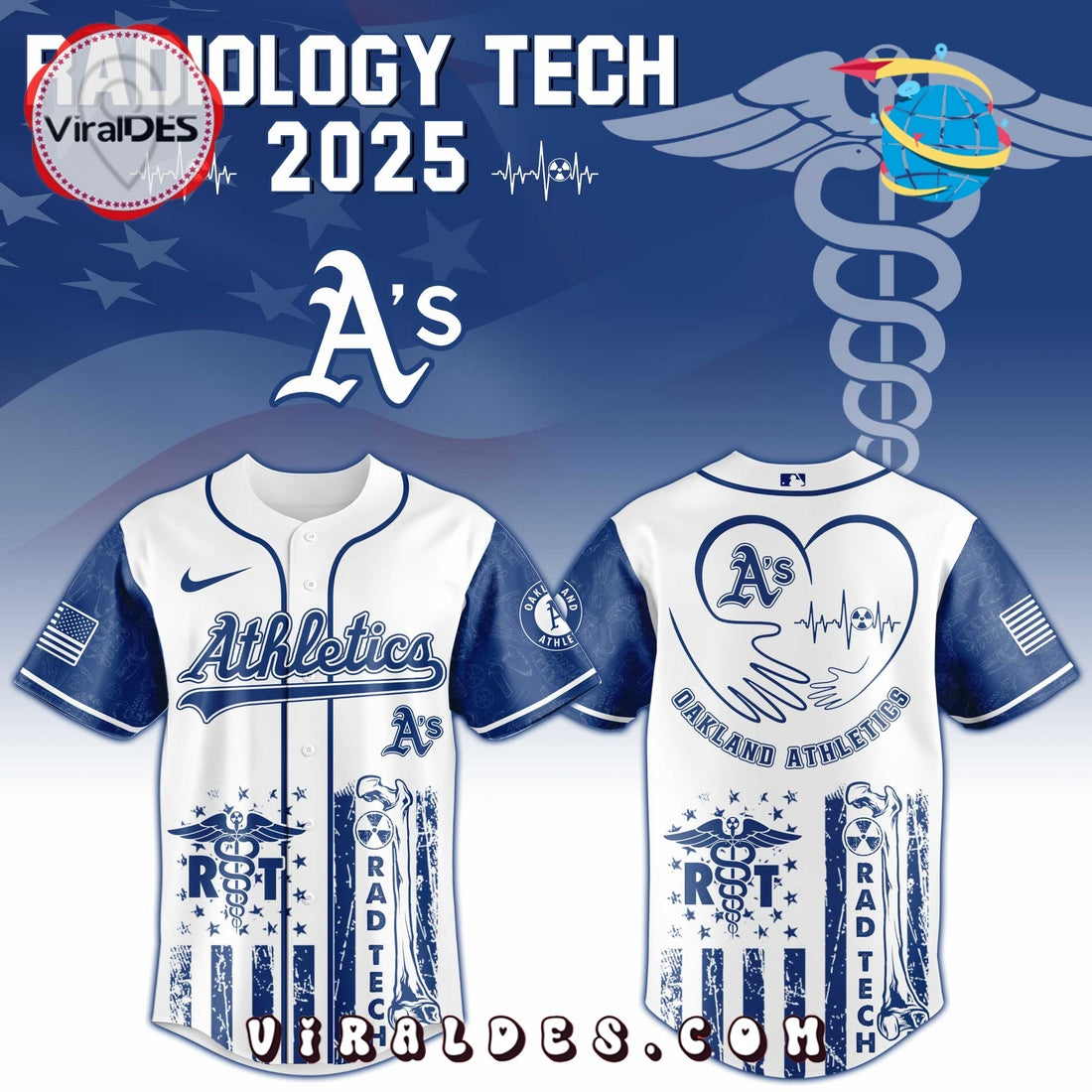 Oakland Athletics MLB x Radiology Tech Night Jersey