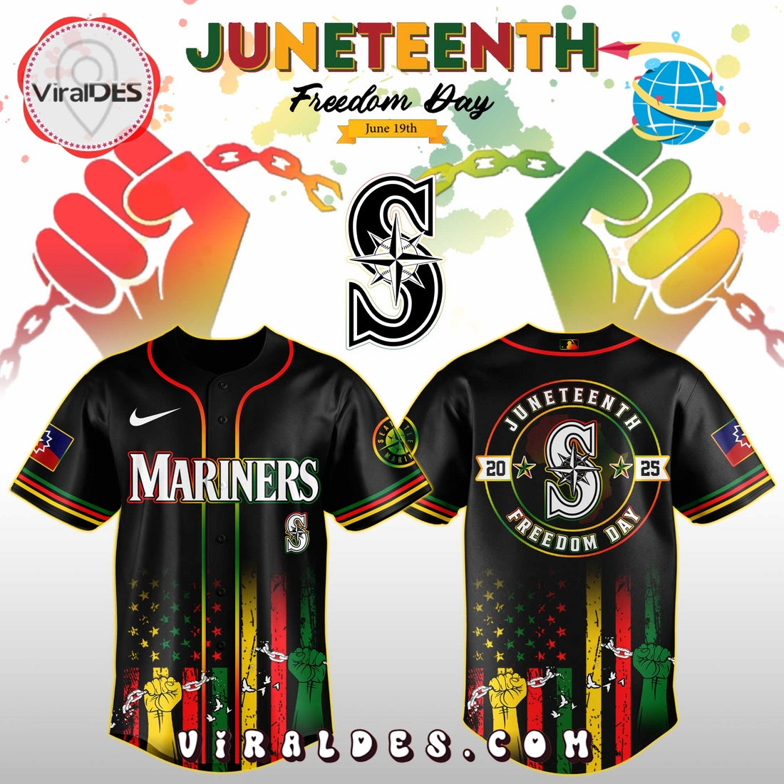 Seattle Mariners x Juneteenth Day Jersey