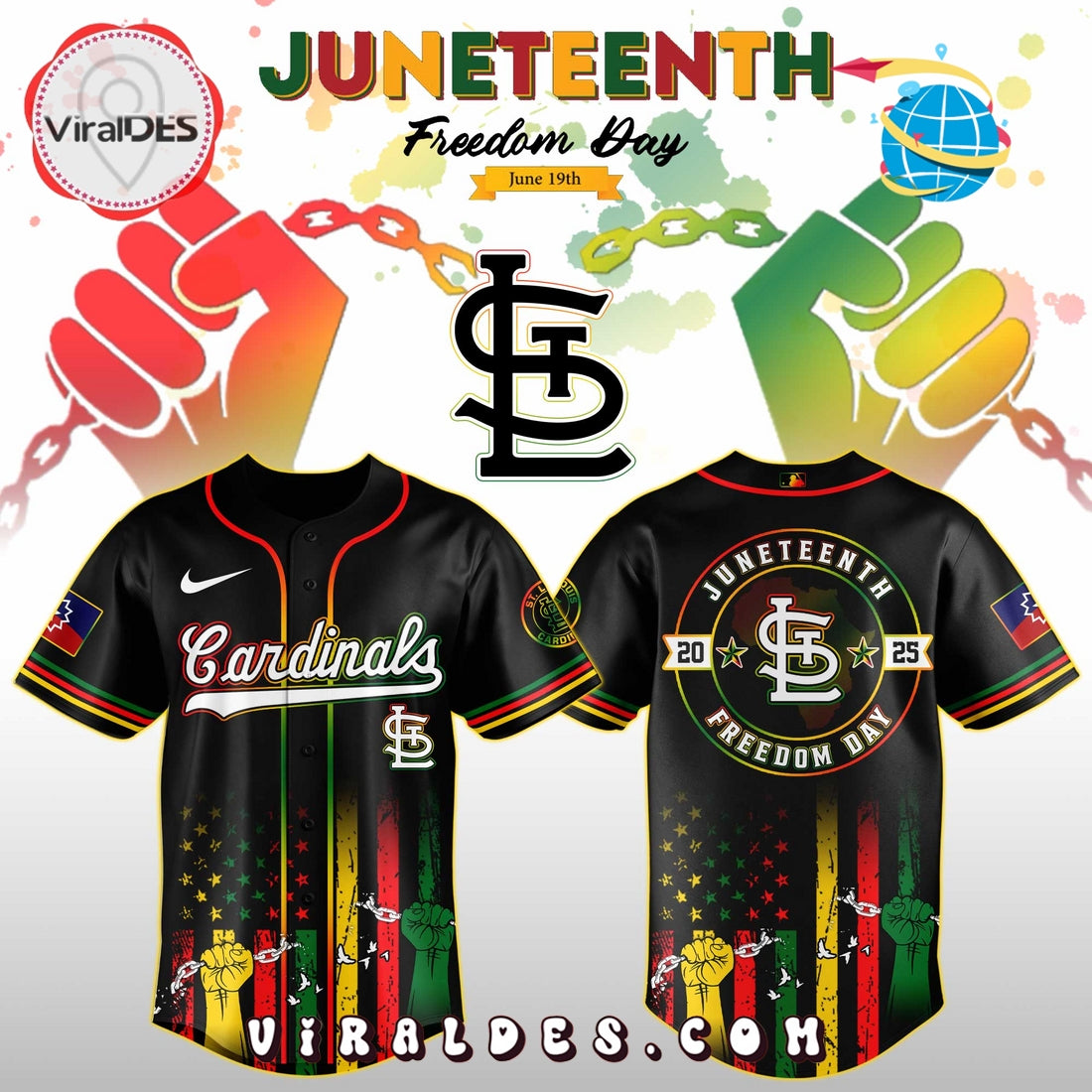 St.Louis Cardinals x Juneteenth Day Jersey
