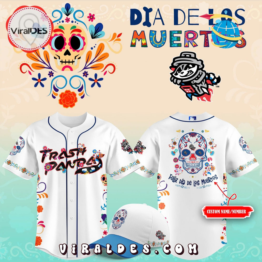 Trash Pandas Dia de los Muertos Baseball Jersey